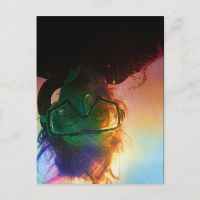 colorful snorkeler postcard (Front)