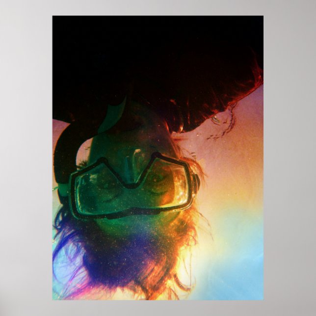 colorful snorkeler poster (Front)