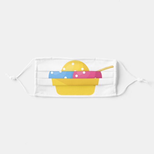 Colorful Snowballs Adult Cloth Face Mask (Front, Folded)