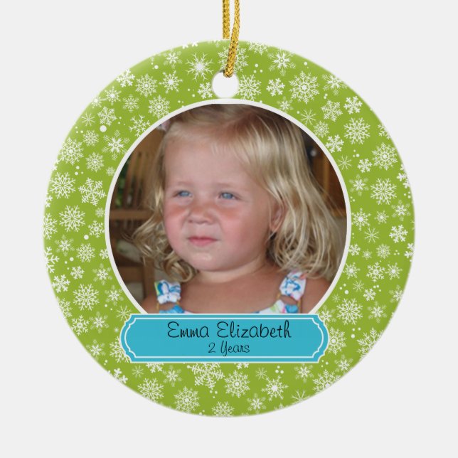 Colorful Snowflake Ornament (Front)