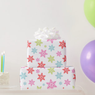 Colorful Snowflake Pattern – Festive Winter Design Wrapping Paper