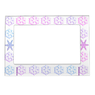 Colorful Snowflakes Magnetic frame