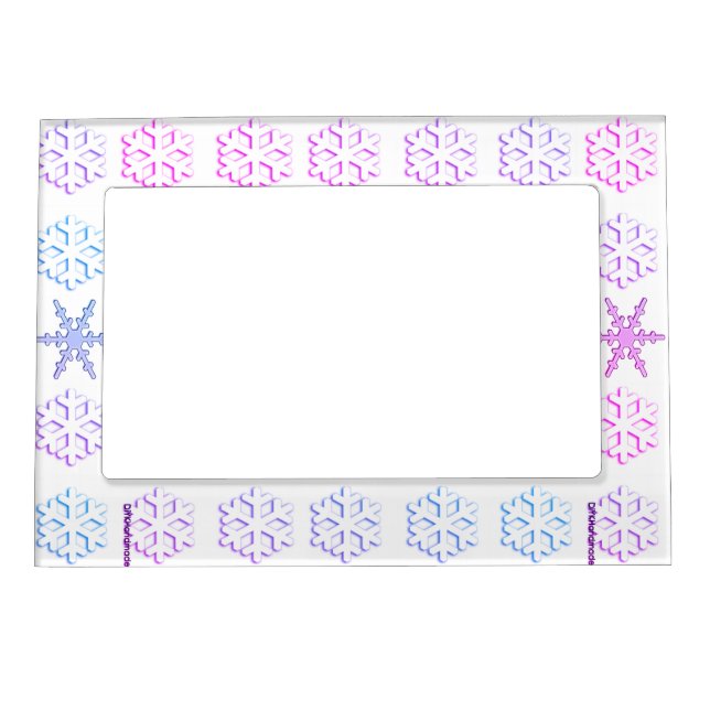 Colorful Snowflakes Magnetic frame (Front)