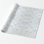 Colorful Snowflakes on White Wrapping Paper