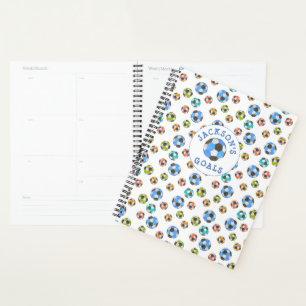 Colorful Soccer Add Your Name Goals Planner