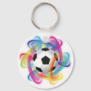 Colorful Soccer Ball Keychain