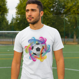 Colorful Soccer Ball Mens T-Shirt