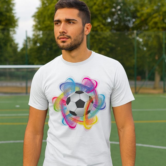 Colorful Soccer Ball Mens T-Shirt (Creator Uploaded)