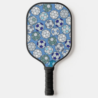 Colorful Soccer Ball Pattern Pickleball Paddle