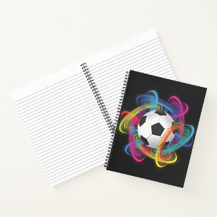 Colorful Soccer Ball Spiral Notebook