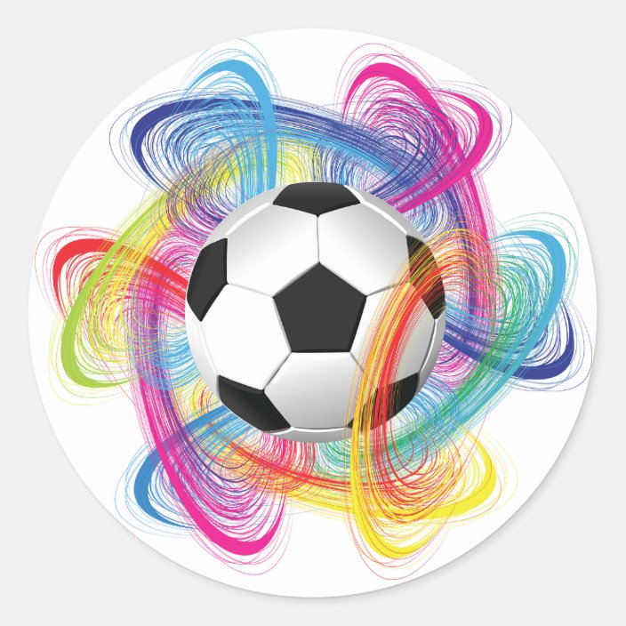 Colorful Soccer Ball Stickers | Zazzle.com