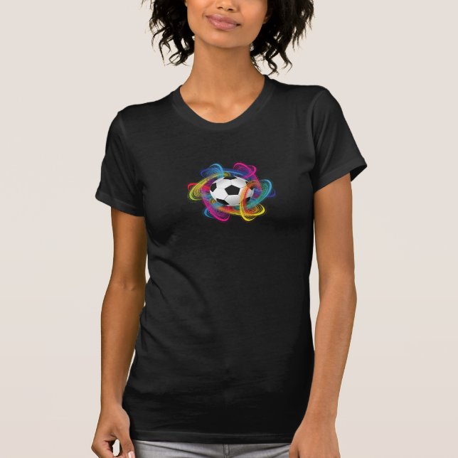 Colorful Soccer Ball Womens T-Shirt (Front)