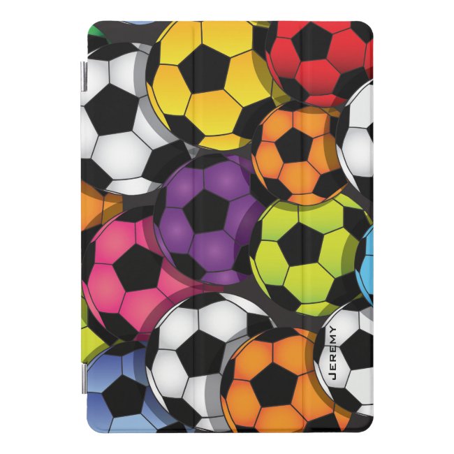 Colorful Soccer Balls Design iPad Pro Case