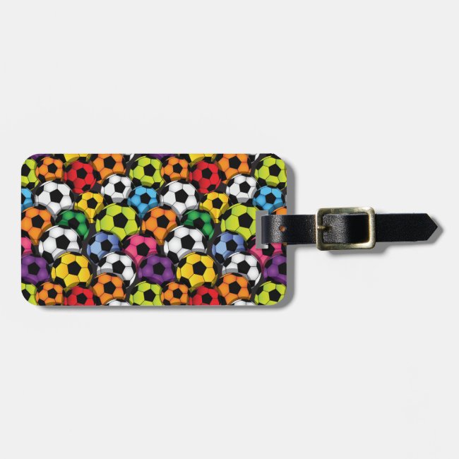 Colorful Soccer Balls Design Luggage Tags