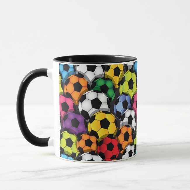 Colorful Soccer Balls Mug