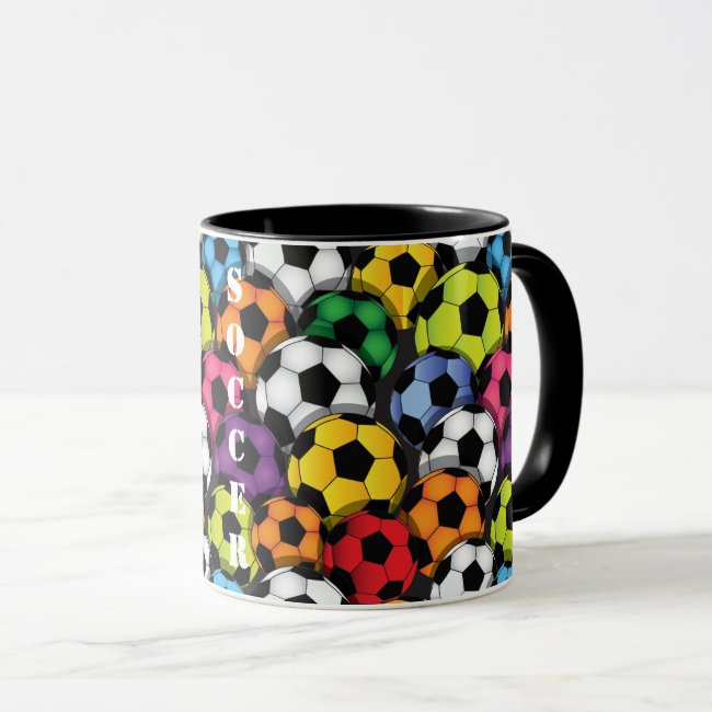 Colorful Soccer Balls Mug