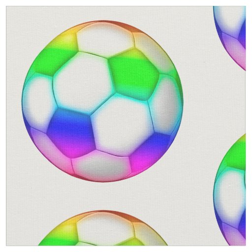 Colorful Soccer Balls Pattern | Sport Gifts Fabric