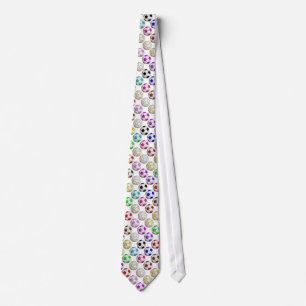 Colorful Soccer Balls Pattern Tie