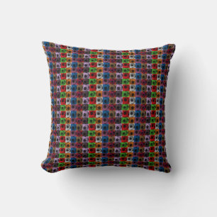 Colorful Soccer Balls Pop Art,   Throw Pillow