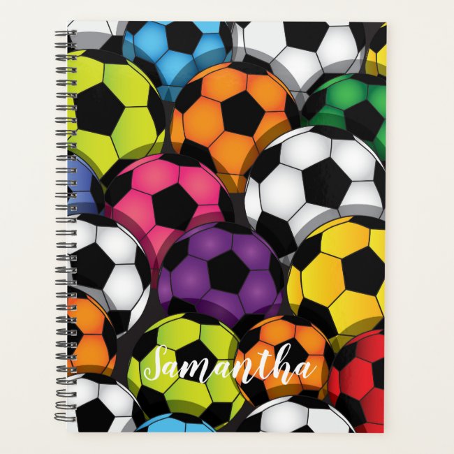 Colorful Soccer Balls Weekly/Monthly Planner