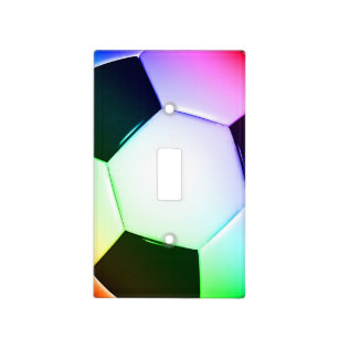 Colorful Soccer Football Light Switch Cover