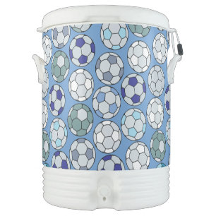 Colorful Soccer Pattern Beverage Cooler