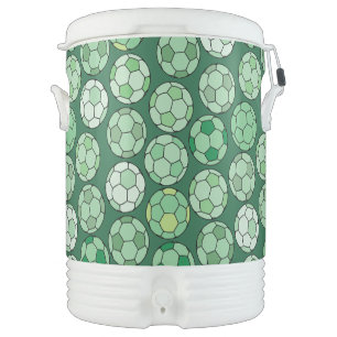 Colorful Soccer Pattern Beverage Cooler