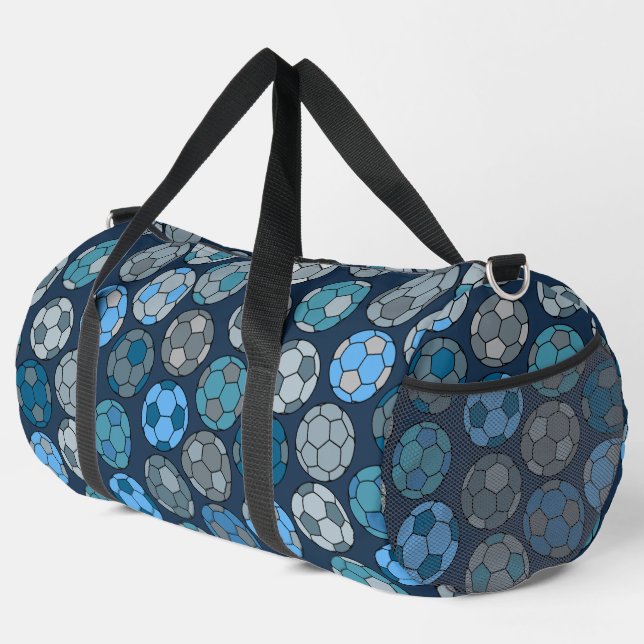Colorful Soccer Pattern Duffle Bag (Right Corner)