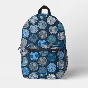 Colorful Soccer Pattern Printed Backpack