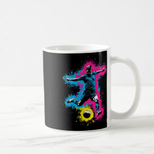 Colorful Soccer Player For Men Women Kids Soccer L Coffee Mug