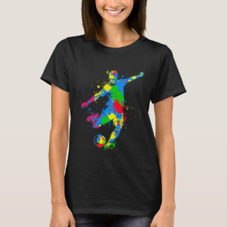 Colorful Soccer Player  T-Shirt