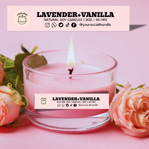 Colorful Social Handle Thin Candle Logo Label