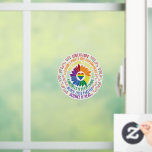 Colorful Social Justice Flower Word Art  Window Cling