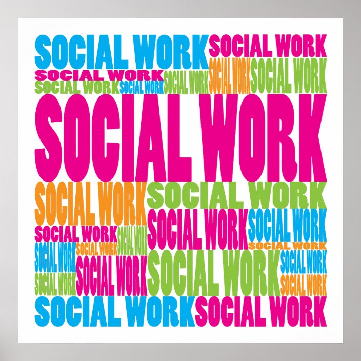 Colorful Social Work Poster | Zazzle