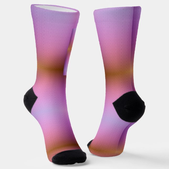 Colorful socks with a gradient design  (Angled)