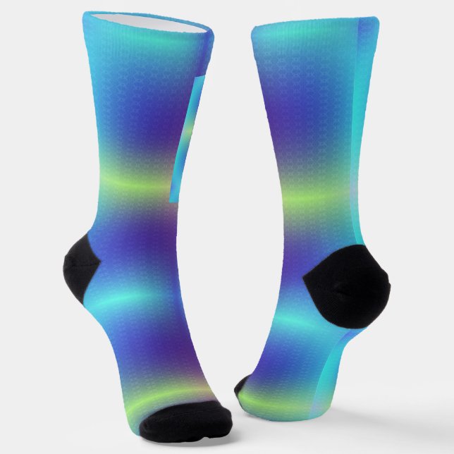 Colorful socks with a gradient design  (Angled)