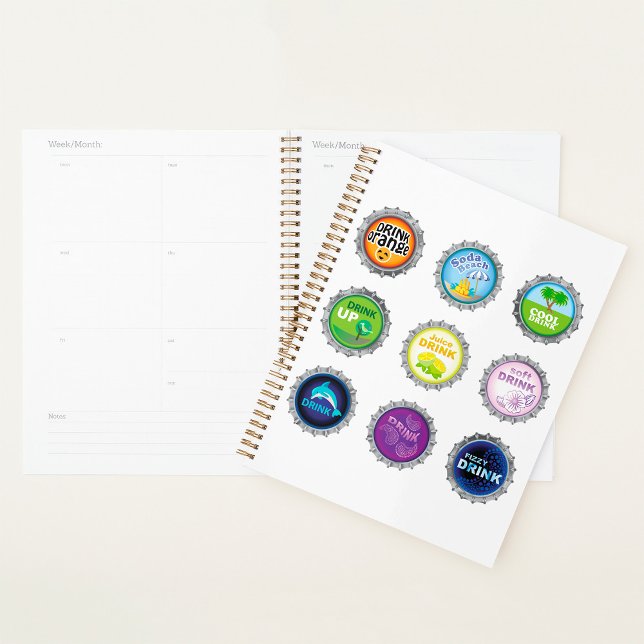 Colorful Soda Bottle Caps Planner (Creator Uploaded)