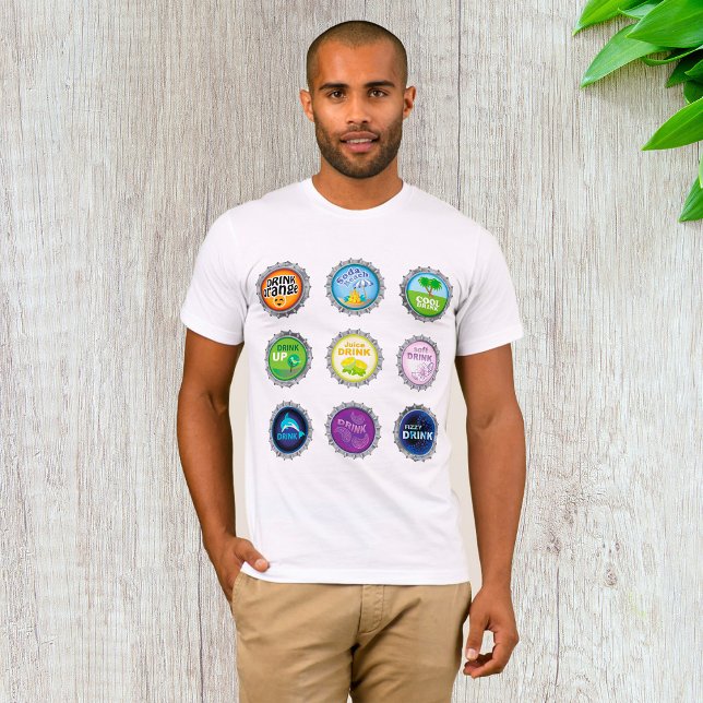 Colorful Soda Bottle Caps T-Shirt (Creator Uploaded)