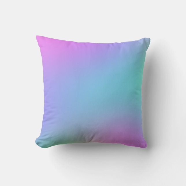 Colorful Soft Gradient Throw Pillow (Front)
