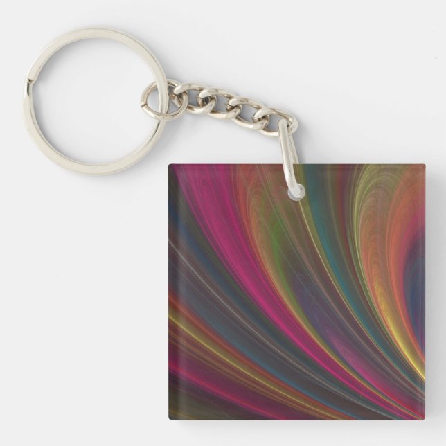 Colorful Soft Sand Waves Keychain (Front)