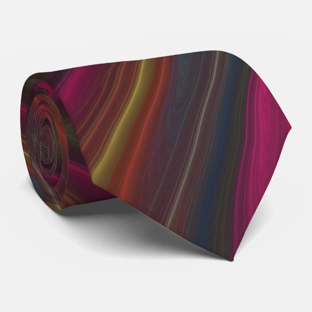 Colorful Soft Sand Waves Neck Tie (Rolled)