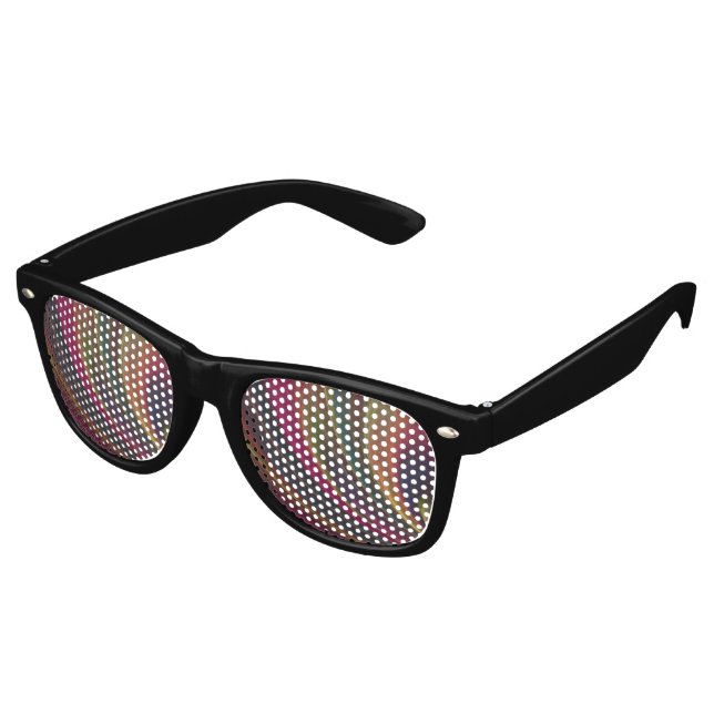 Colorful Soft Sand Waves Retro Sunglasses (Angled)