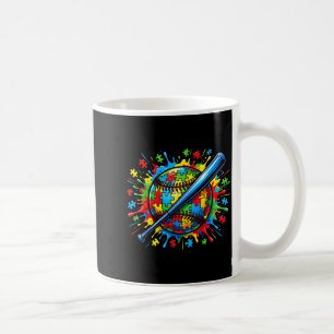 Colorful Softball Autism Awareness Autistic Coffee Mug