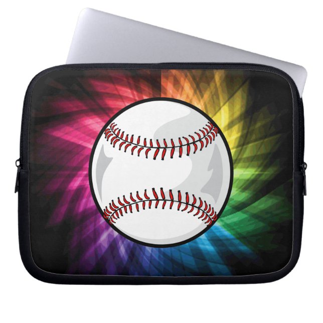 Colorful Softball; Baseball Laptop Sleeve (Front)