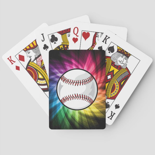 Colorful Softball; Baseball Poker Cards (Back)