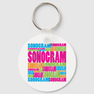 Colorful Sonogram Keychain
