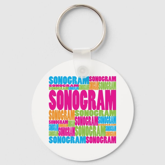 Colorful Sonogram Keychain (Front)