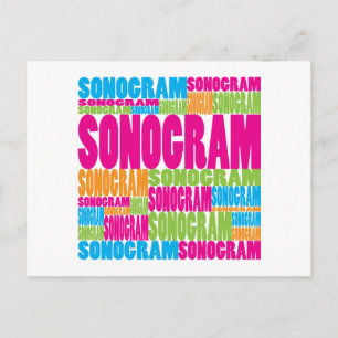 Colorful Sonogram Postcard