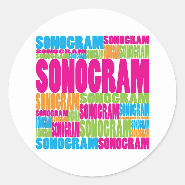Colorful Sonogram Stickers