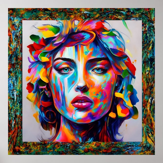 Colorful Soul – Abstract Girl Poster (Front)